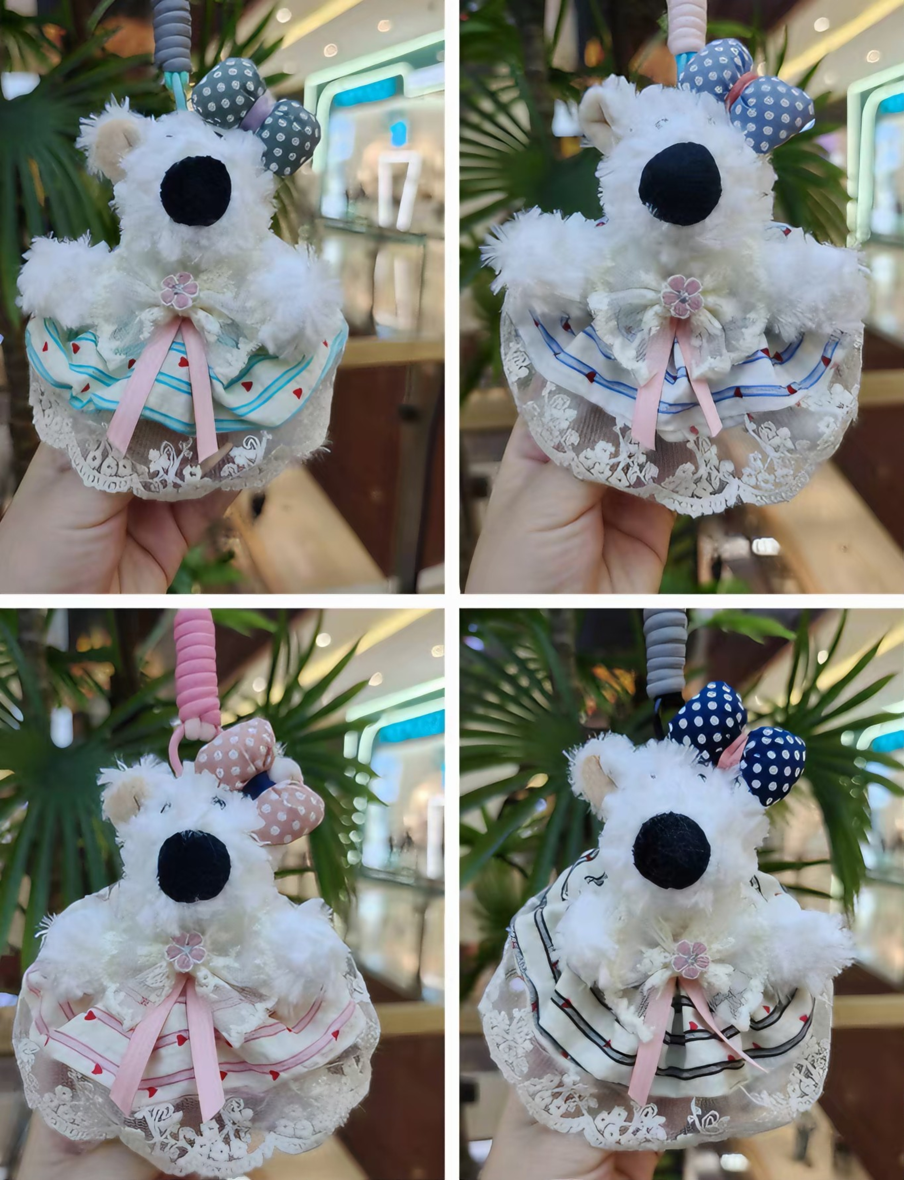 Westhighland peluche muñeca llavero ropa varios estilos exquisitos y lindos Item Picture