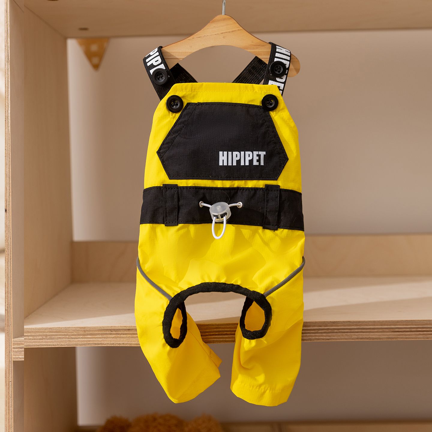 Color-blocking pet harness four-legged waterproof pants with drawstring adjustment, small dog teddy bichon outdoor dirt-proof dog clothing Specification image