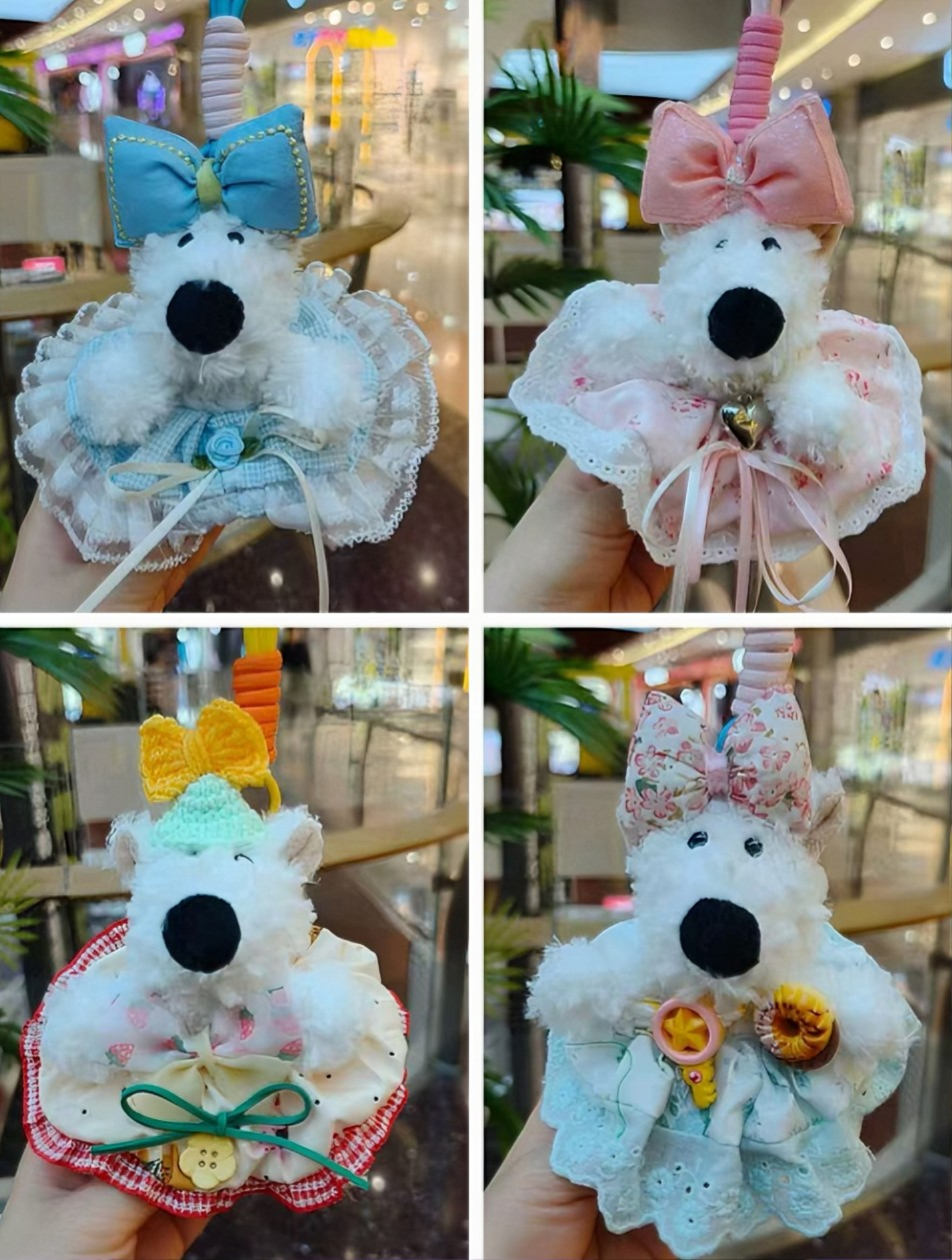 Westhighland peluche muñeca llavero ropa varios estilos exquisitos y lindos details Picture