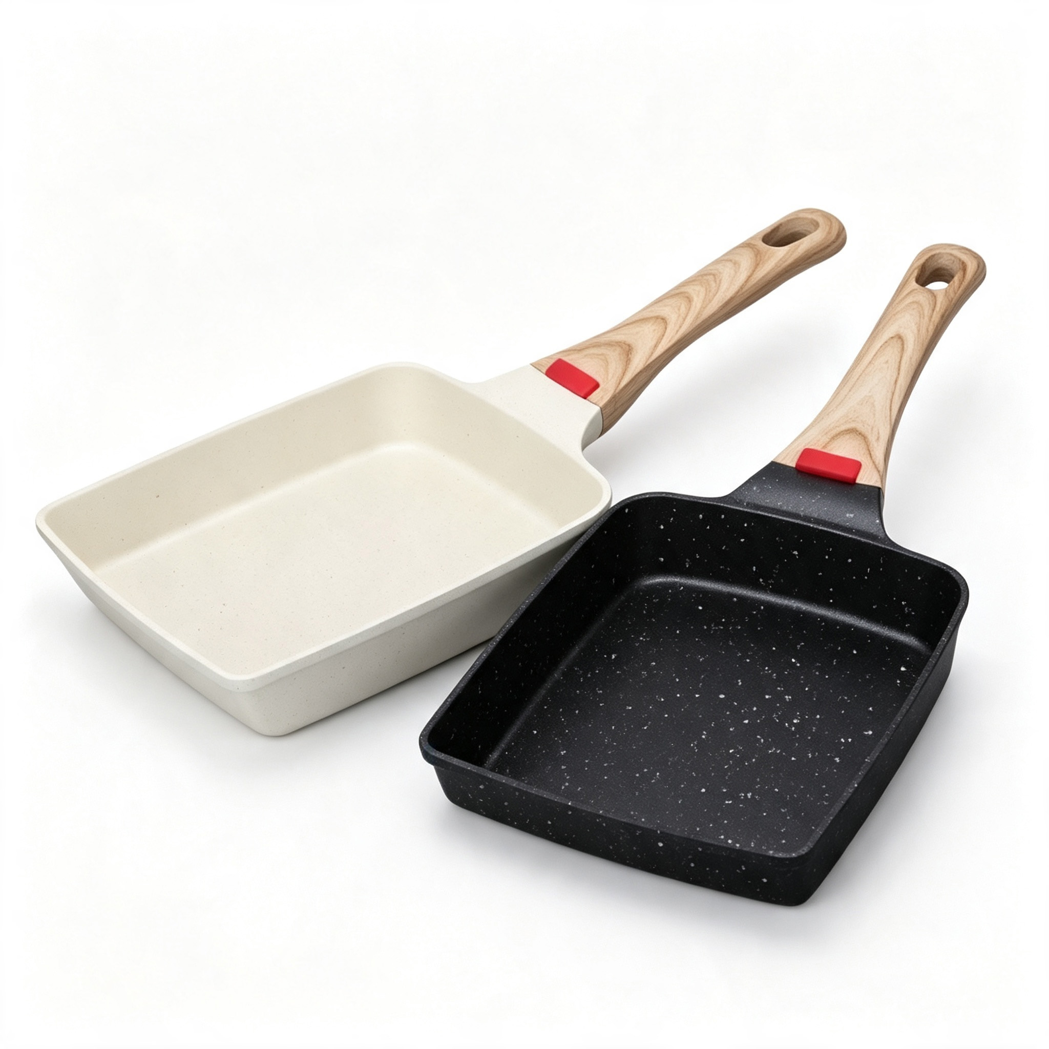 CGUCOOK Sticky Tamagoyaki Home, Japanese tamagoyaki non-stick frying pan with silicone temperature sensing, egg roll pan, square steak, tourmaline breakfast flat pan Item Picture