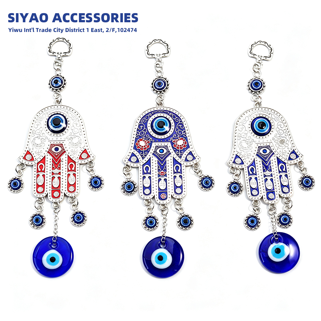 Devil's Eye Turkish Blue Eye Accessory Fatima's Hand Alloy Pendant Accessory Siyao Accessory Item Picture