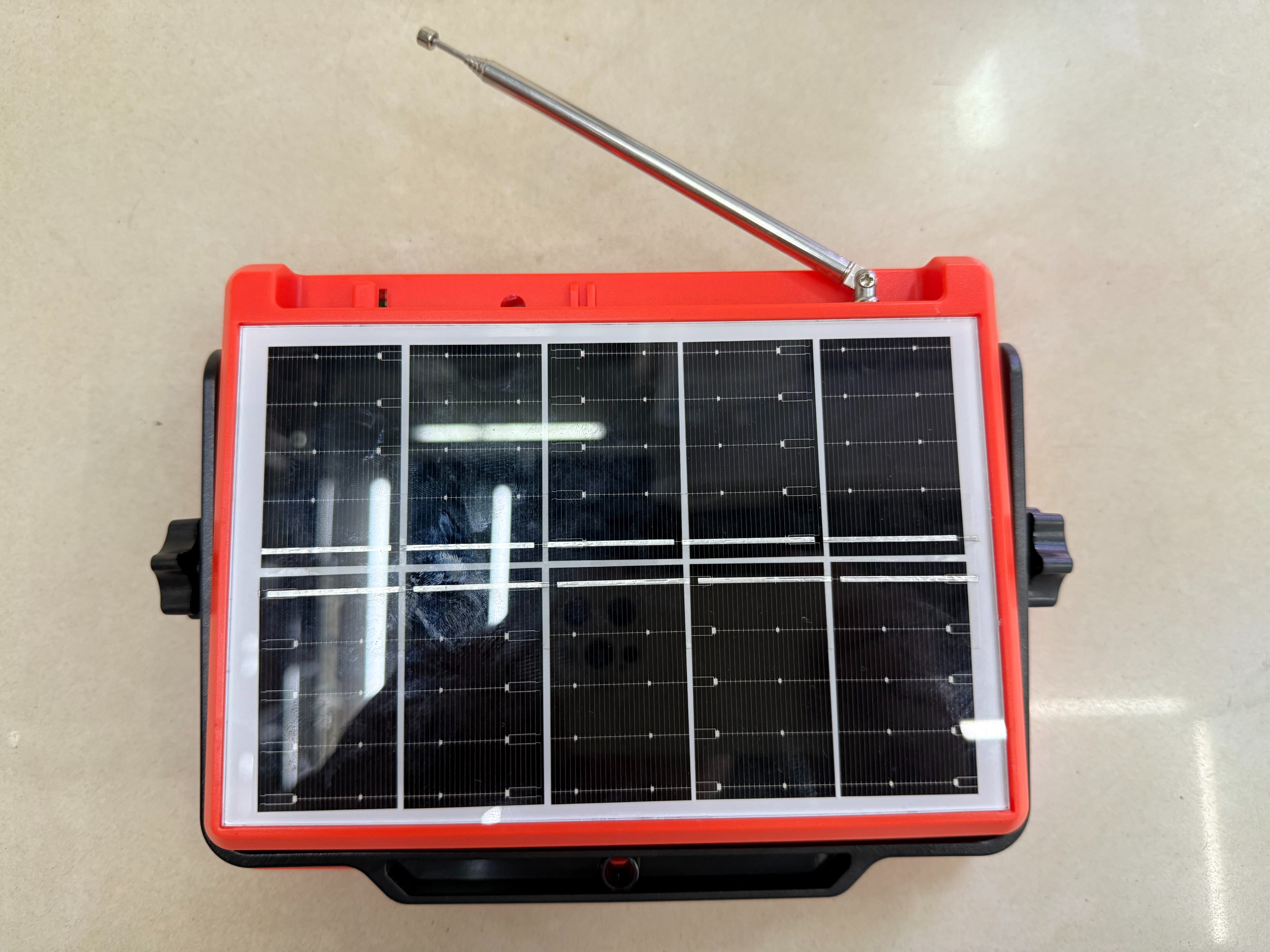 The XB-918C solar panel radio with a clock and light can be used for lighting in the wild, camping, outdoor equipment, emergency disaster relief, FM Bluetooth speaker, USBTF card to play music, external power supply, and multi-functional photovoltaic panel Specification image