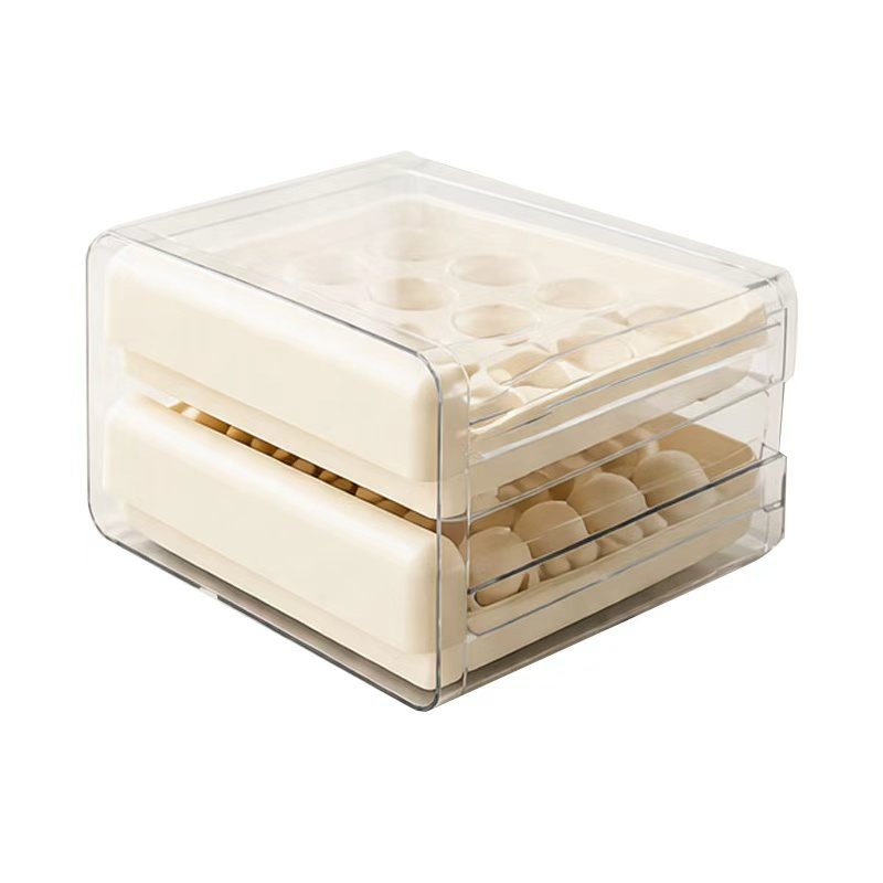 Y91-YS-99023 manufacturer's double-layer transparent egg box, refrigerator compartmentalized drawer type egg rack, egg storage box Specification image