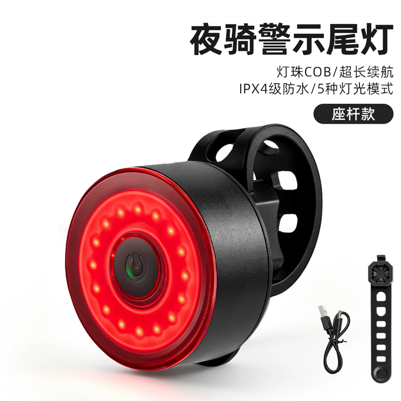 251014 USB charging COB bicycle taillight Mountain bike taillight Night Riding safety warning light Item Picture
