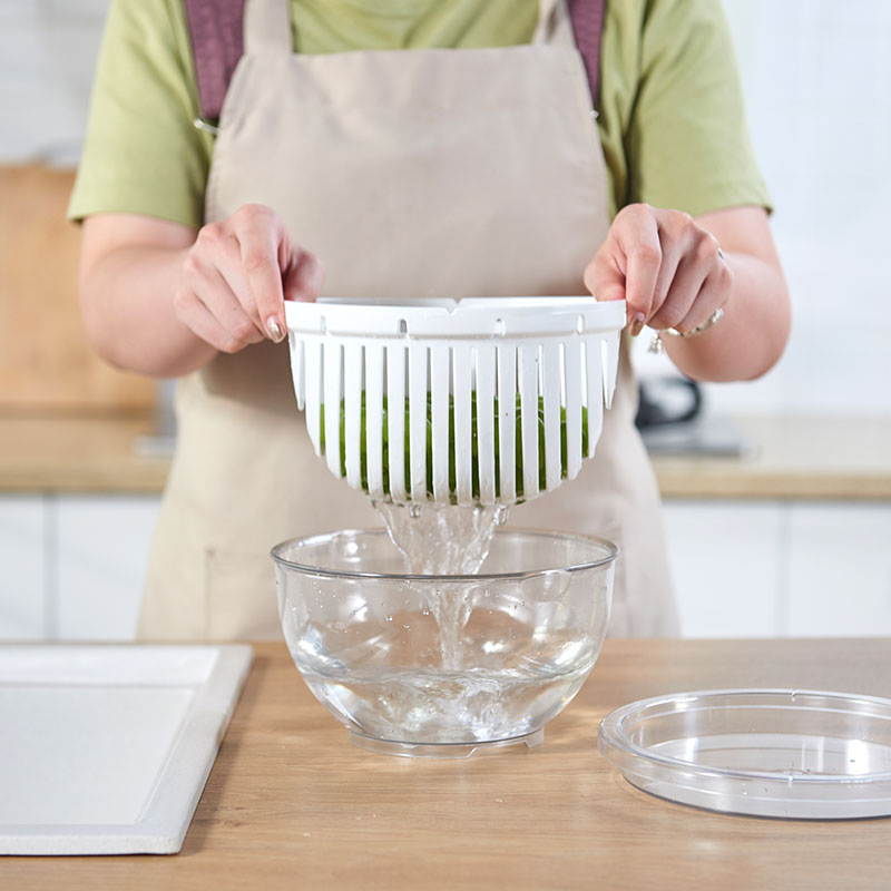 【CL】26Q3#6327#B Multi-functional kitchen draining basket Plastic round household storage container full image