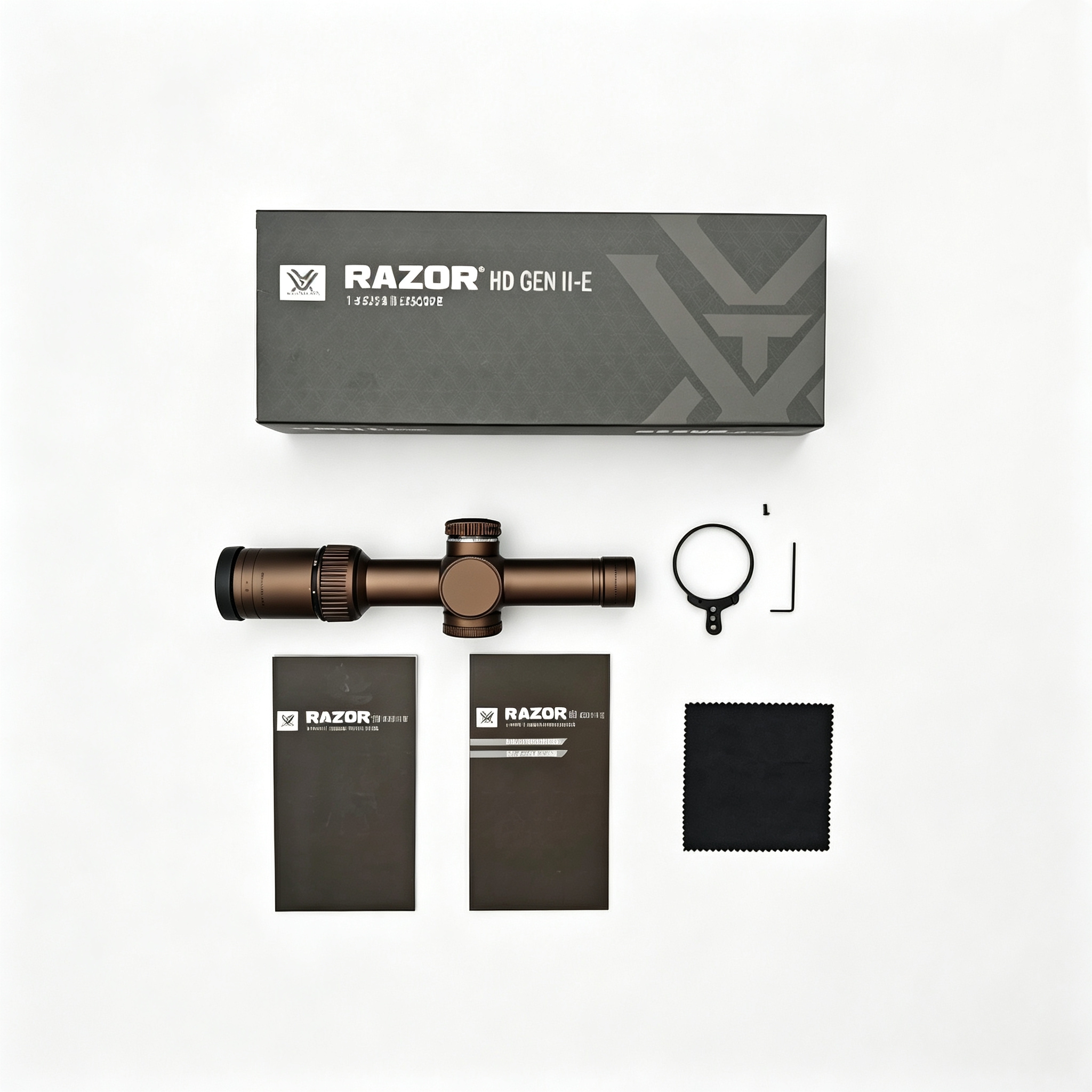 R Razor HD GEN II-E 1-6x24 Front FFP Quick Sight Sand-brown all-metal illumination Tactical sight Specification image