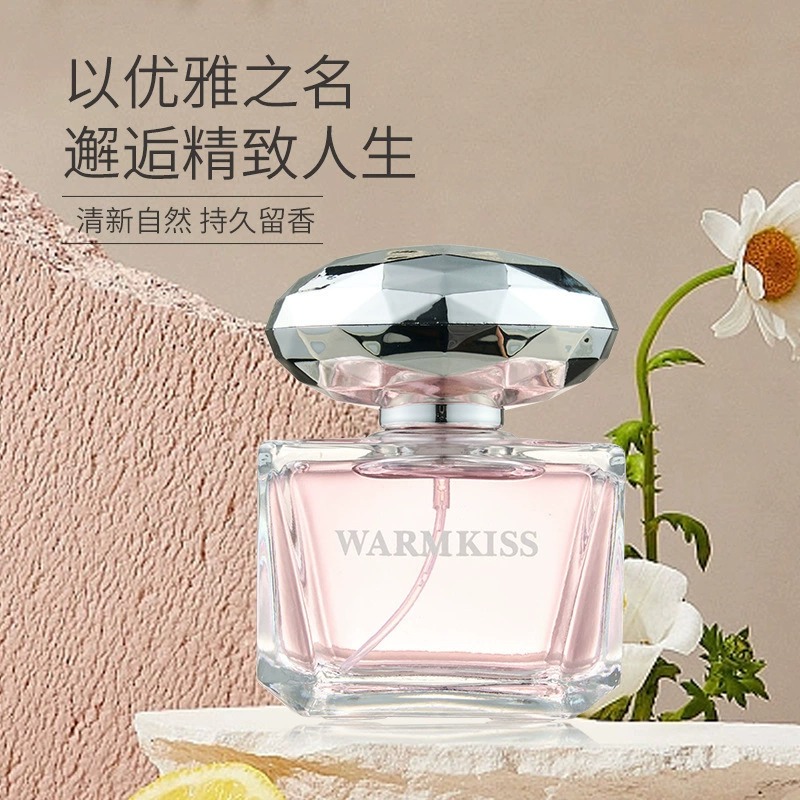WARMKISS Sparkling Diamond Pink Diamond Women's Long-lasting Fresh Floral and Fruity Fragrance Eau de Toilette Cross-border Natural Wholesale Factory