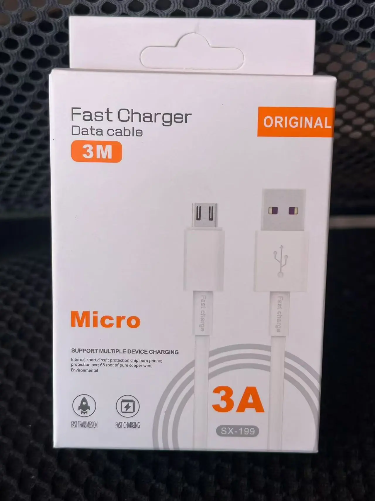 3A cable de carga súper rápida para xiaomi redmi huawei 3M detail image 5