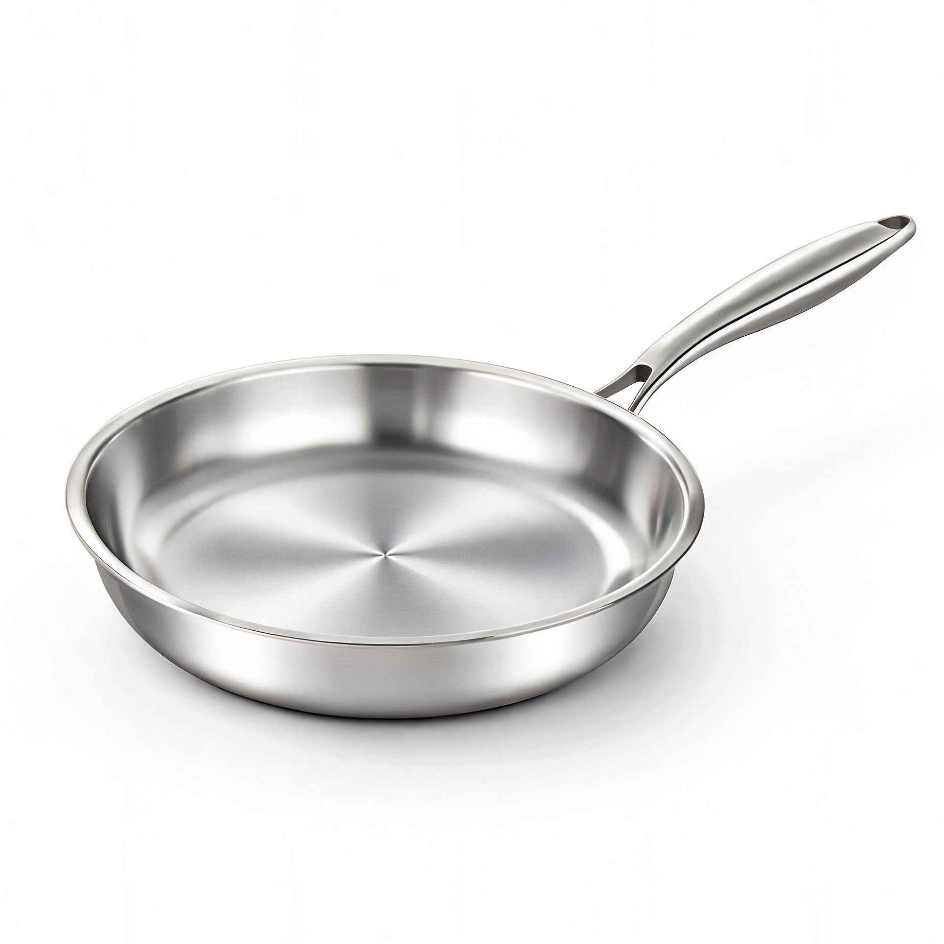 CGUCOOK stainless steel frying pan, non-stick pan, low-smoke cooking pan, smooth steak frying pan, uniform heat conduction, universal stainless steel pan for frying eggs Item Picture