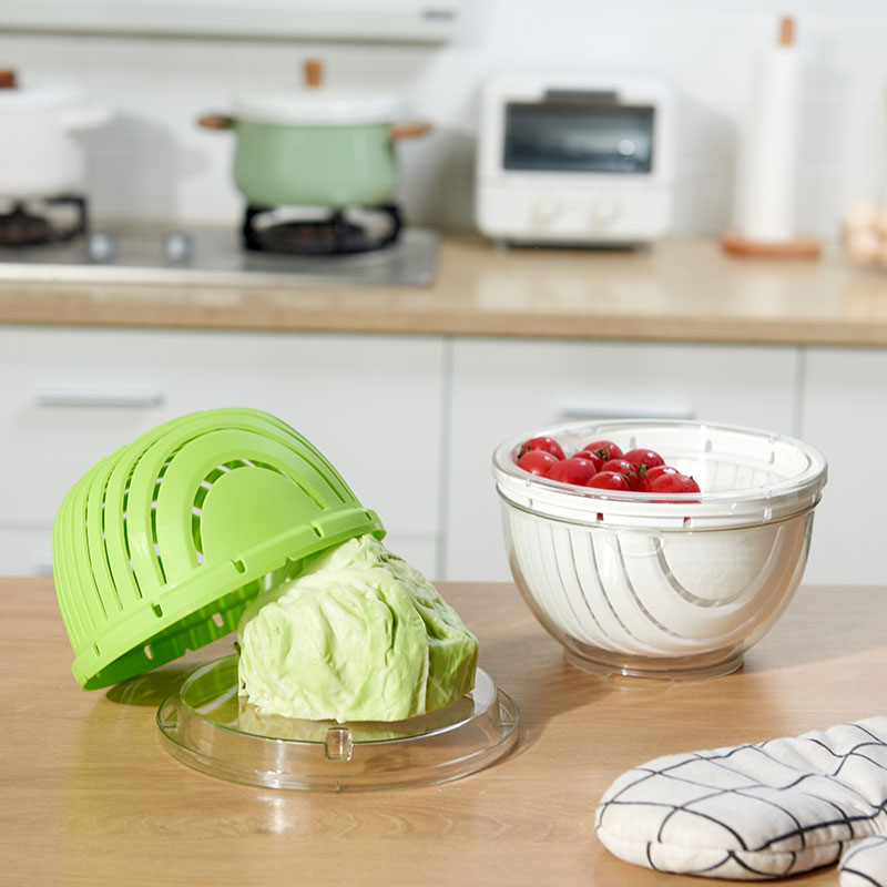 【CL】26Q3#6327#B Multi-functional kitchen draining basket Plastic round household storage container details Picture