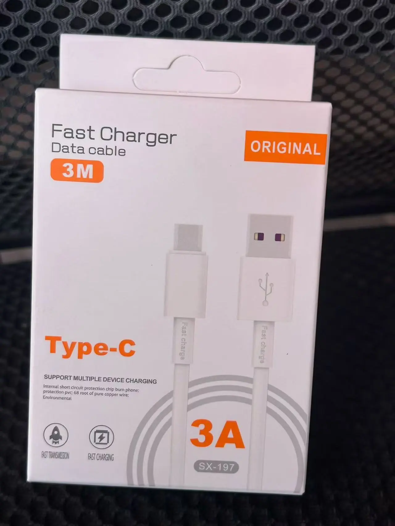 3A cable de carga súper rápida para xiaomi redmi huawei 3M detail image 4