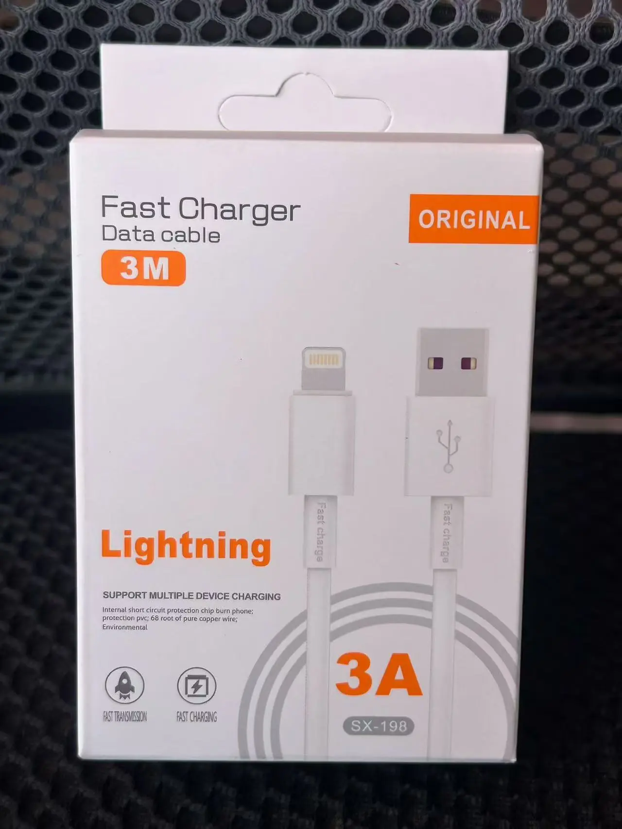 3A cable de carga súper rápida para xiaomi redmi huawei 3M detail image 2