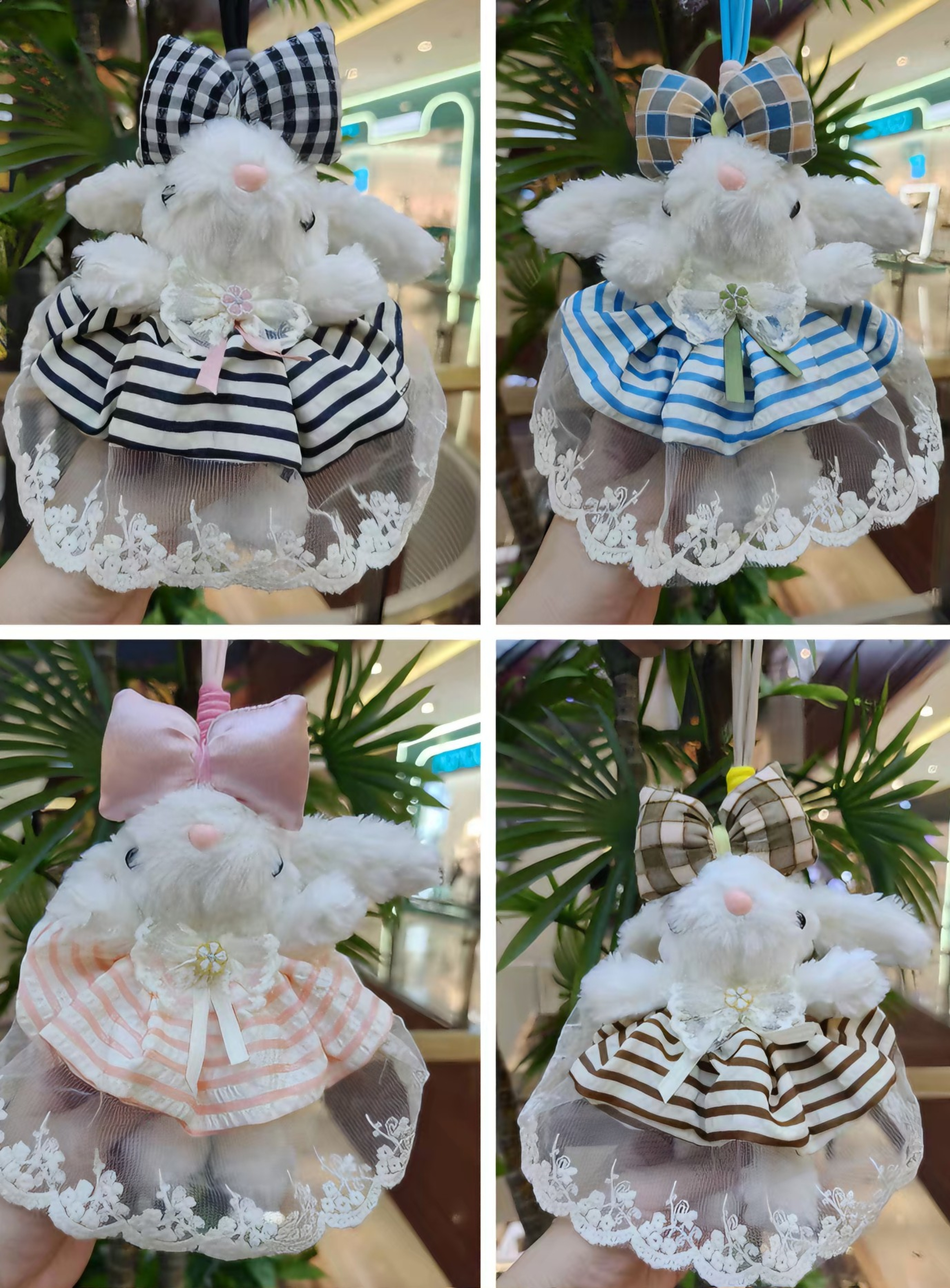 A cute and exquisite plush keychain with drooping ears and a plush pendant Specification image