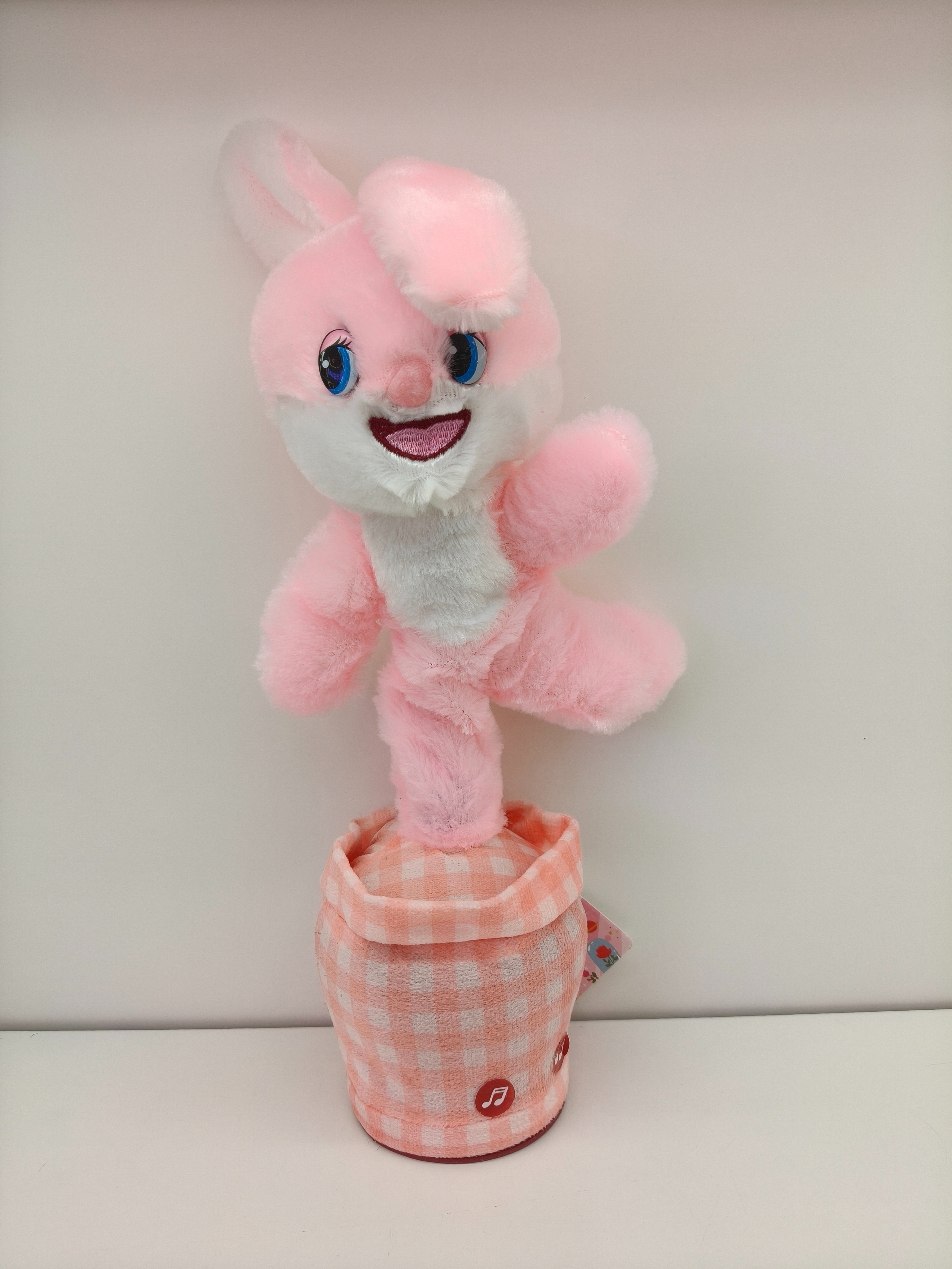 The slant-legged rabbit cactus can play Musical Instruments, twist and sing, accompany toys, children's gifts Specification image