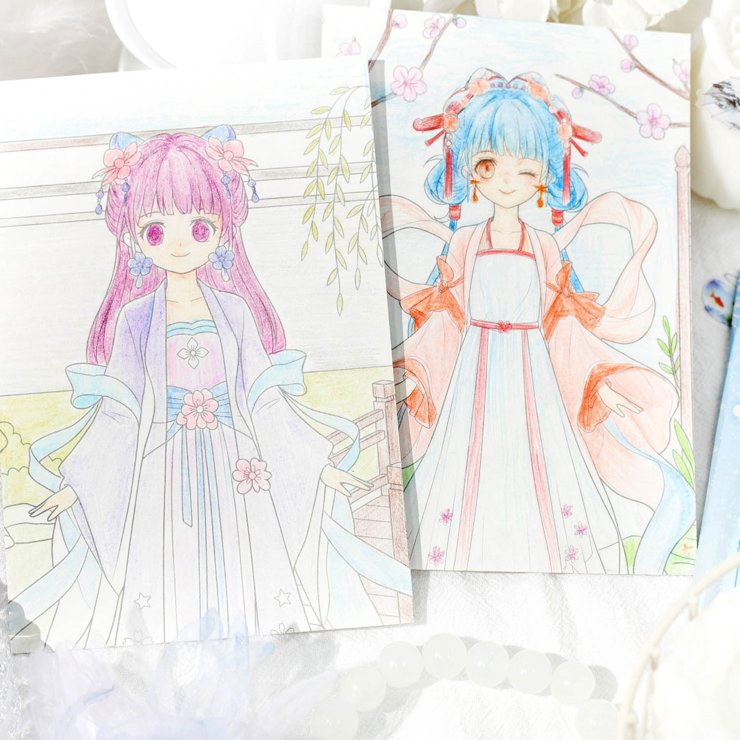 JH93W Ancient-style painted dress-up Sticker Pack Item Picture