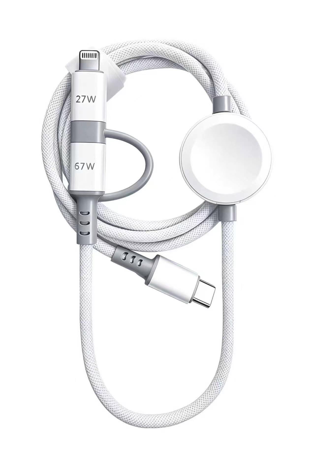The one-to-three watch charging cable is suitable for the fast-charging magnetic charging cable of the Apple iWatch series wireless charger detail image 3