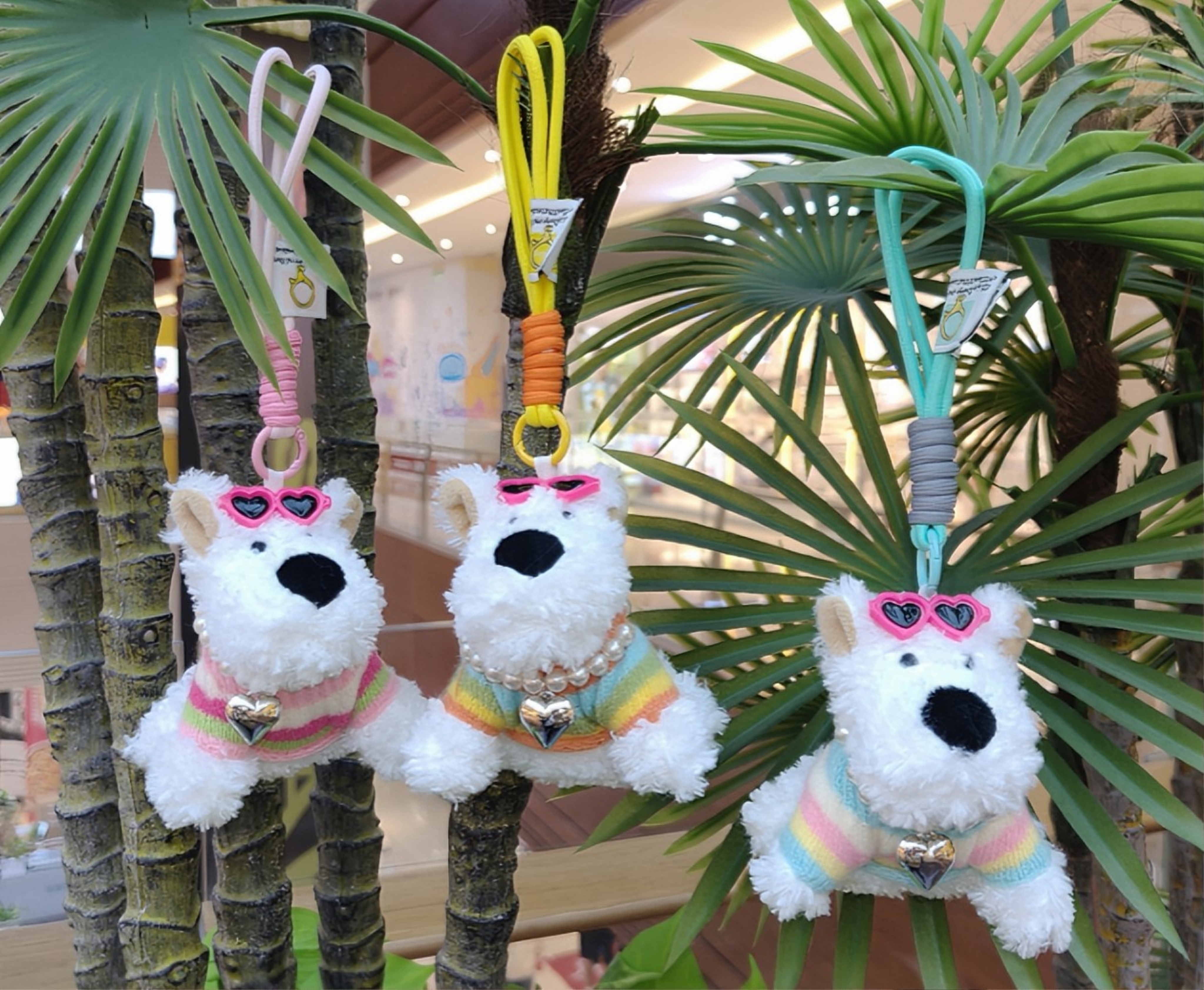 West Highland plush keychains come in a variety of exquisite, beautiful and cute bag pendants Application Scenario