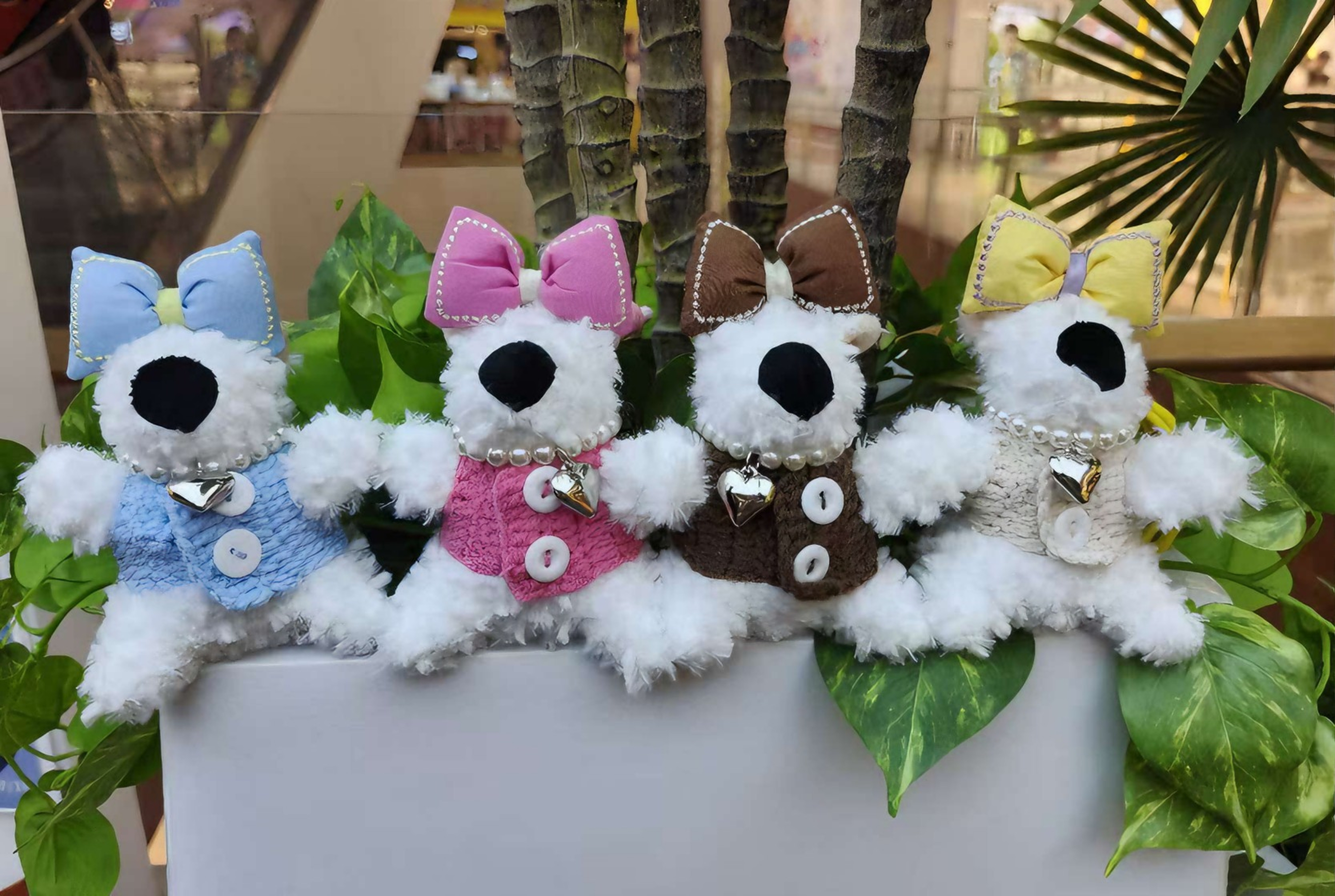 Westhighland peluche muñeca llavero mano de obra ropa meticulosa varios estilos exquisito lindo peluche colgante Application Scenario
