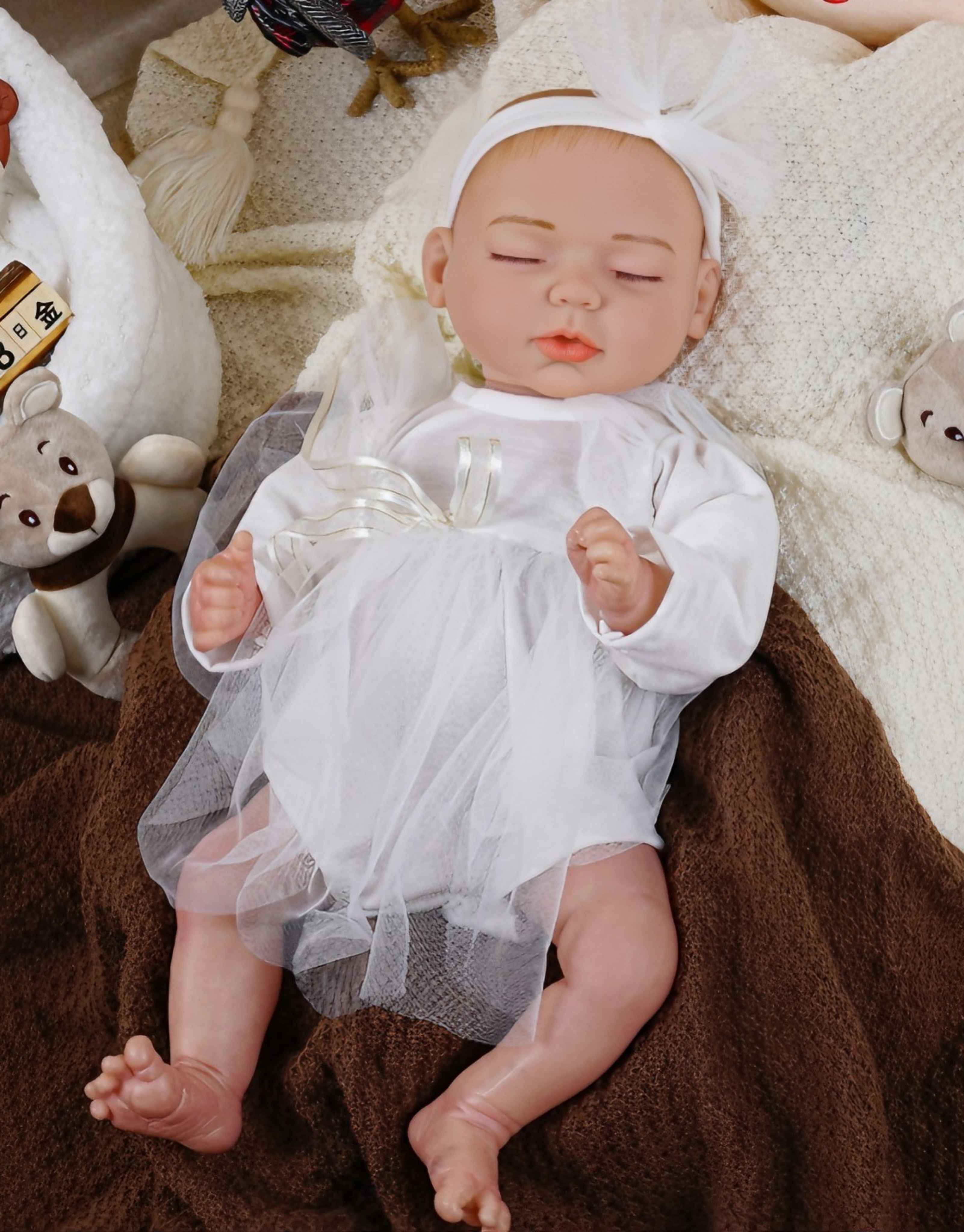 Silicone baby multi-functional cute doll companion doll strap sensor companion doll toy can cry and laugh Specification image