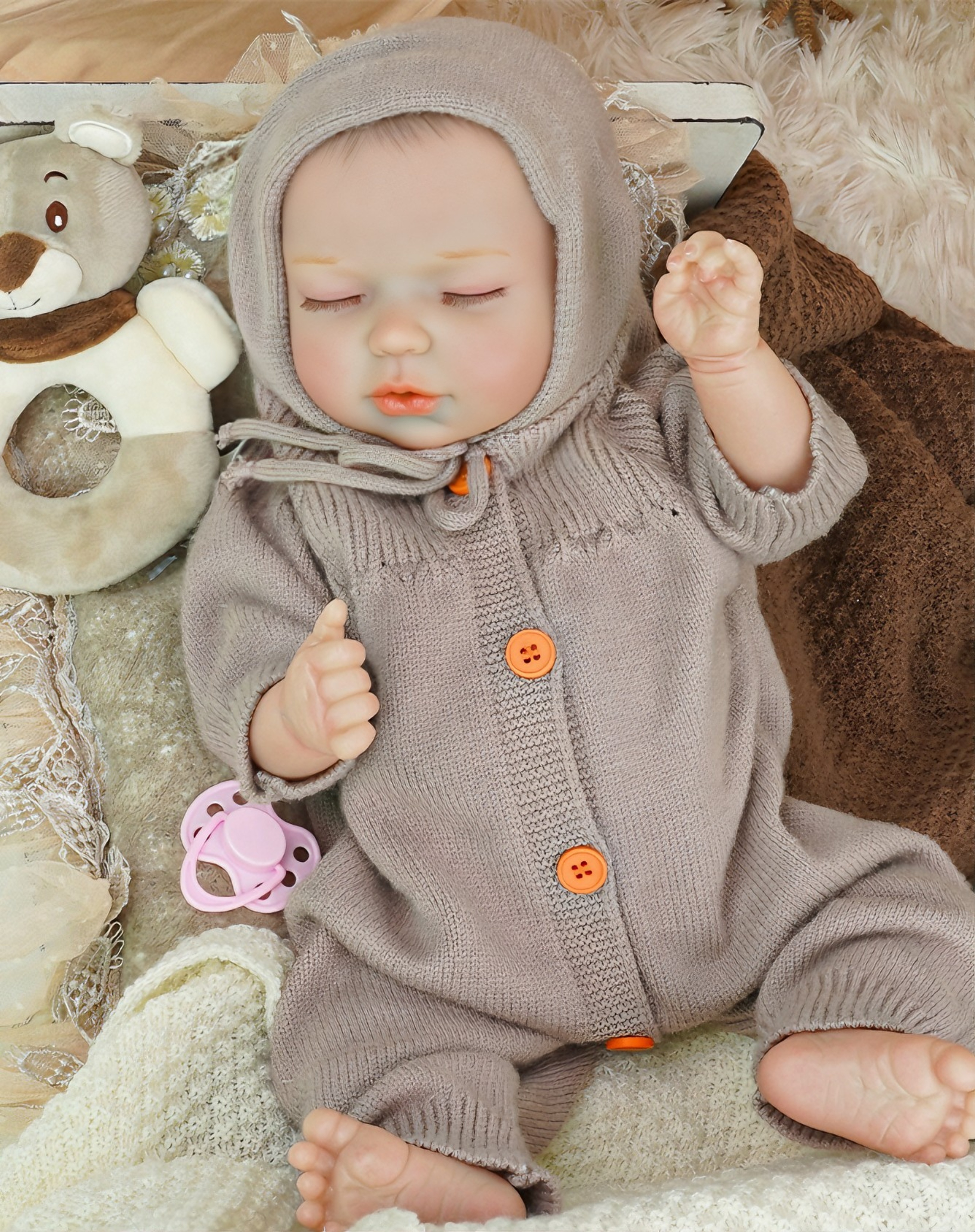 Silicone baby multi-functional cute doll companion doll strap sensor companion doll toy Item Picture