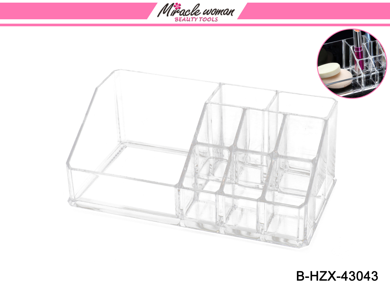 Multi-functional transparent acrylic storage box, beaded file, cosmetic organization box, organization box, storage wonder