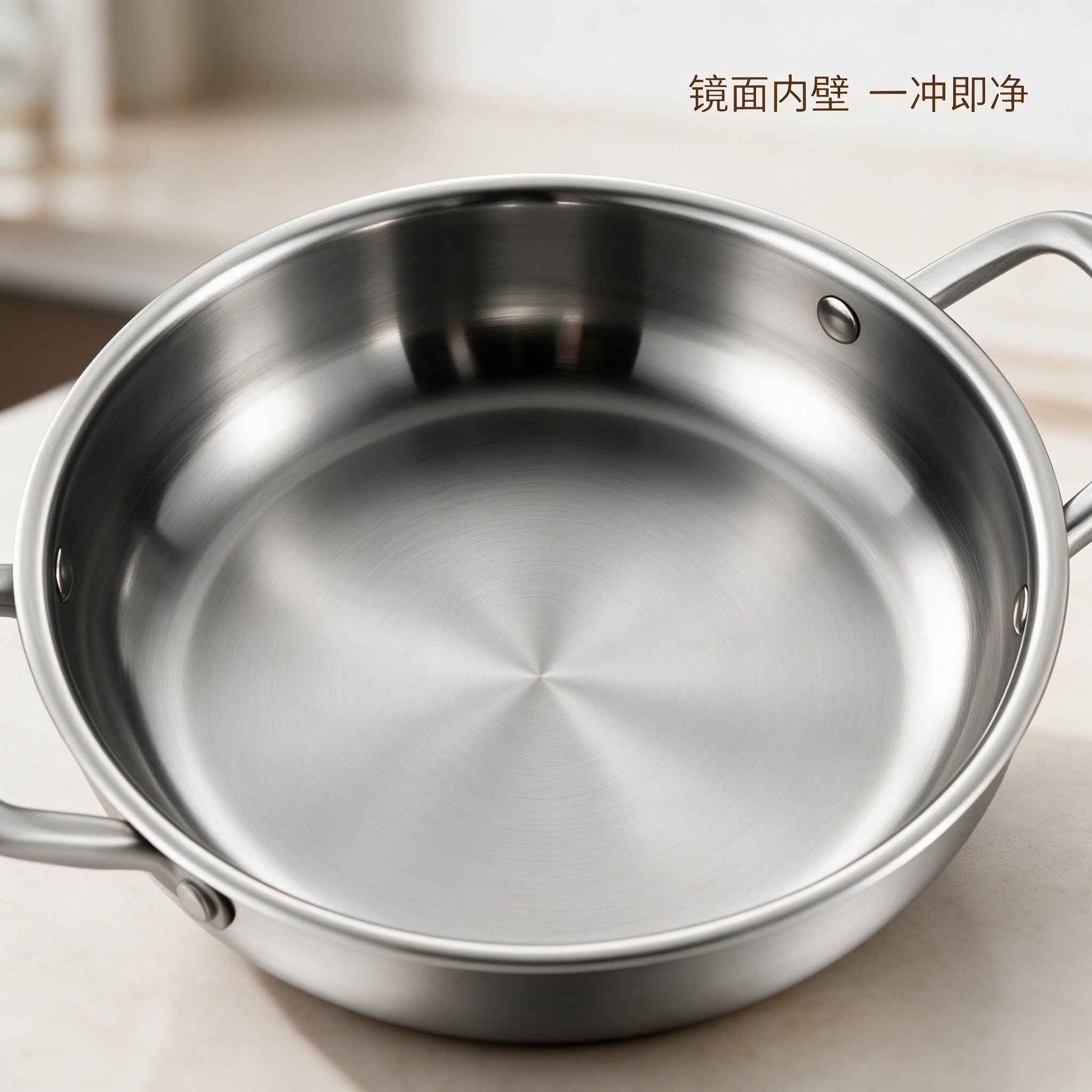 CGUCOOK stainless steel double-eared frying pan, non-stick pan, low-smoke stir-frying pan, steak frying pan, uniform heat conduction, universal stainless steel pan for frying eggs Application Scenario