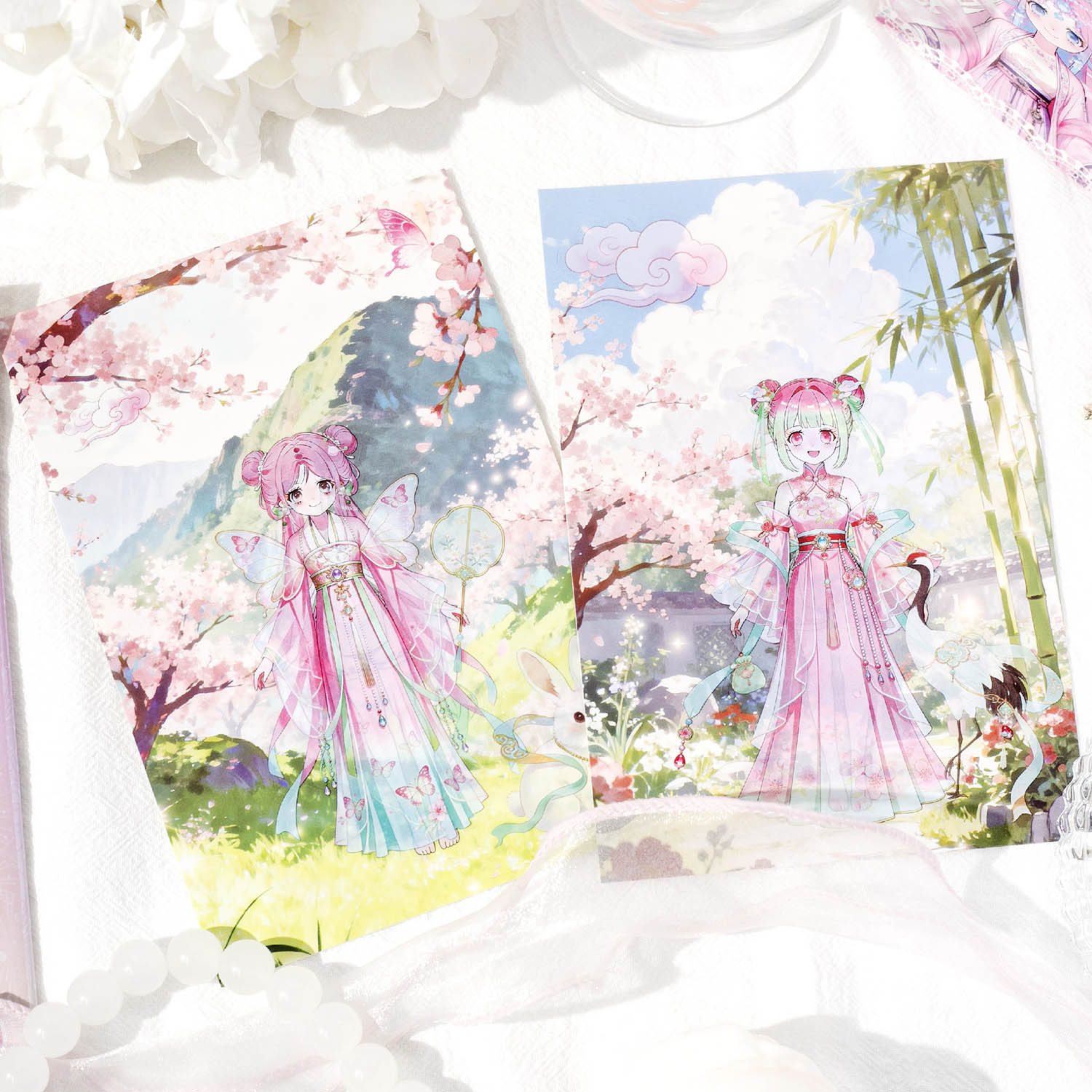 JH93W Ancient-style painted dress-up Sticker Pack Application Scenario