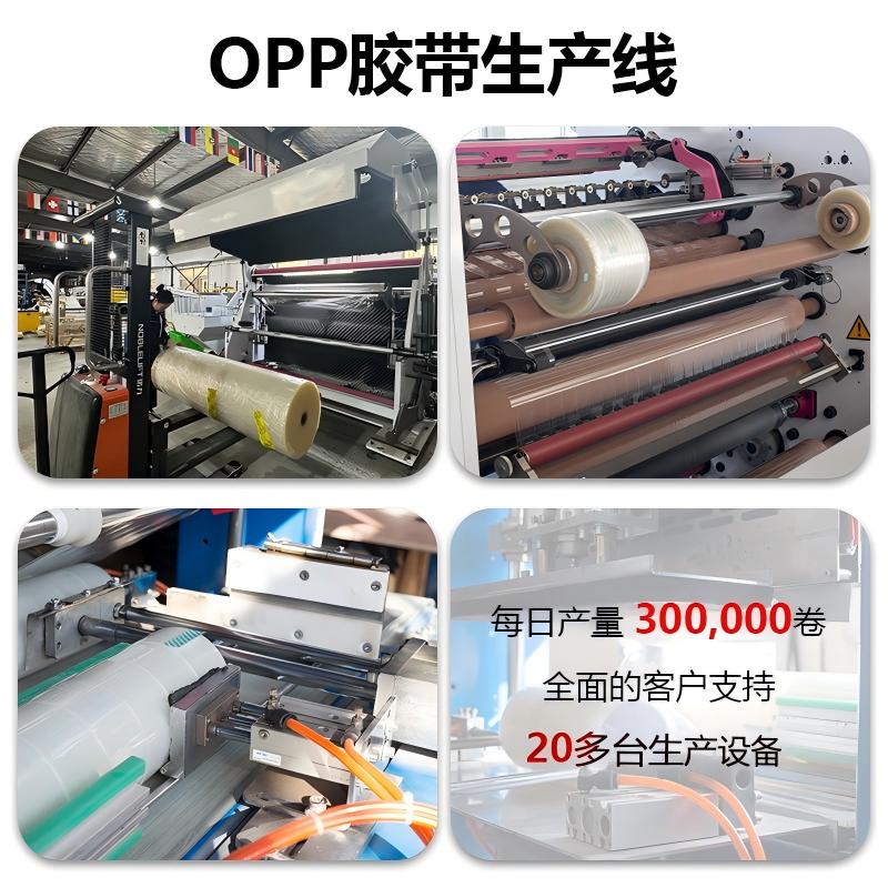 Transparent adhesive tape, large roll, wide and thick, high-viscosity transparent white and beige adhesive tape for express logistics packaging and sealing full image