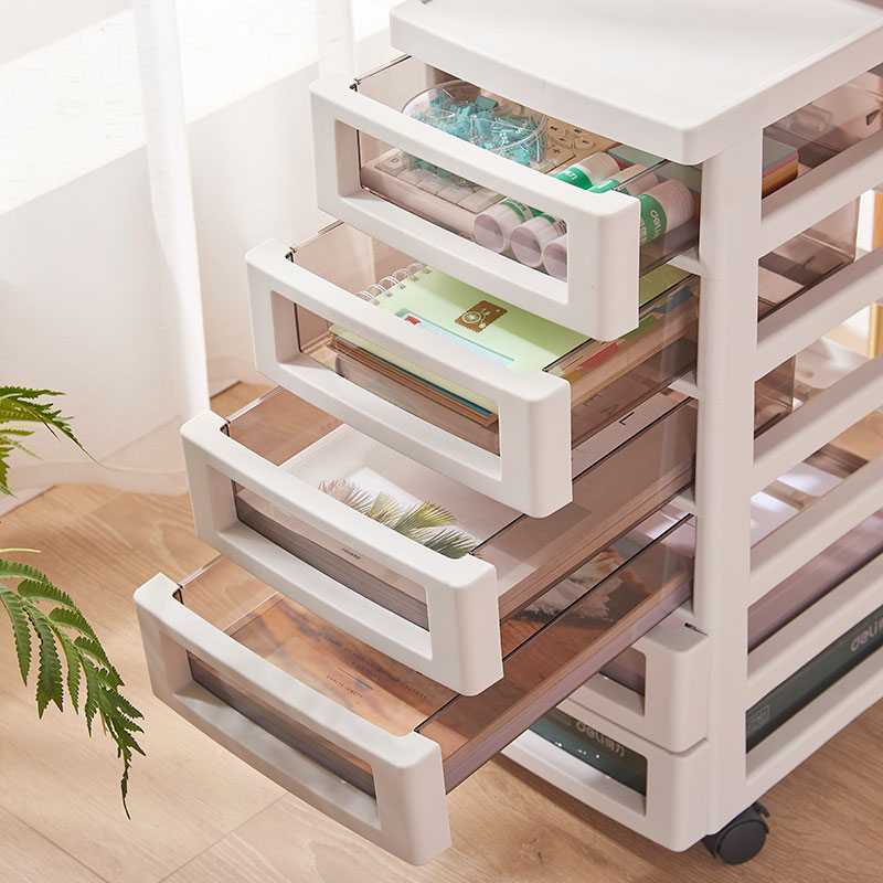 【CL】26Q3#6598 Multi-functional drawer cabinet with wheels