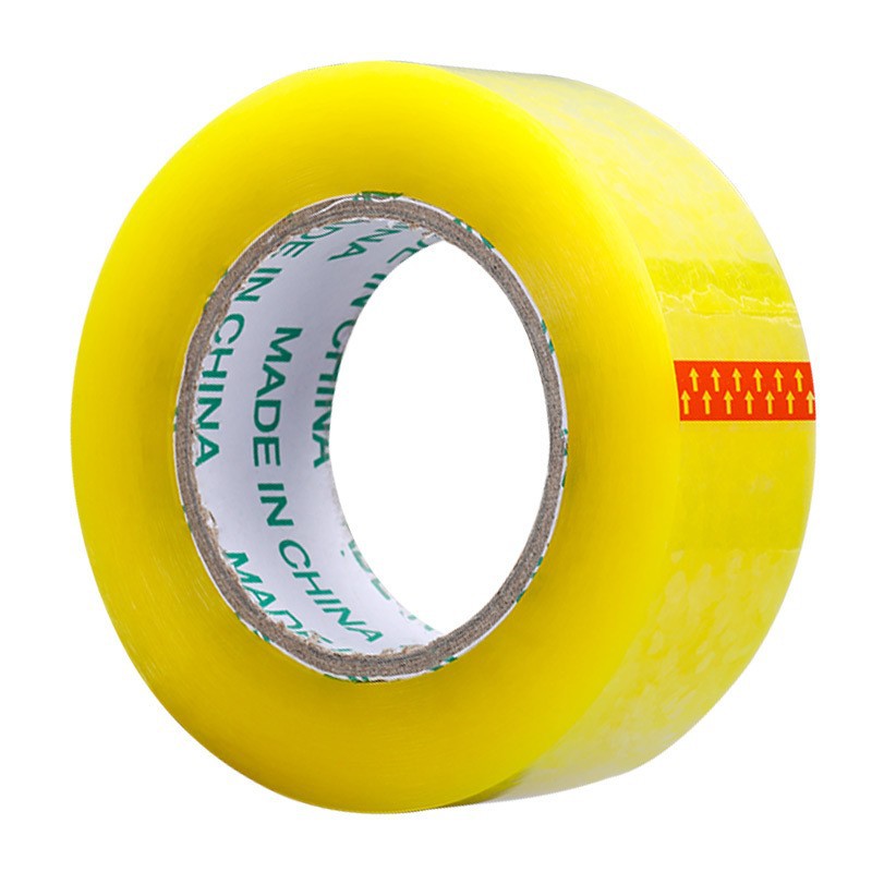 Transparent adhesive tape, large roll, wide and thick, high-viscosity transparent white and beige adhesive tape for express logistics packaging and sealing details Picture
