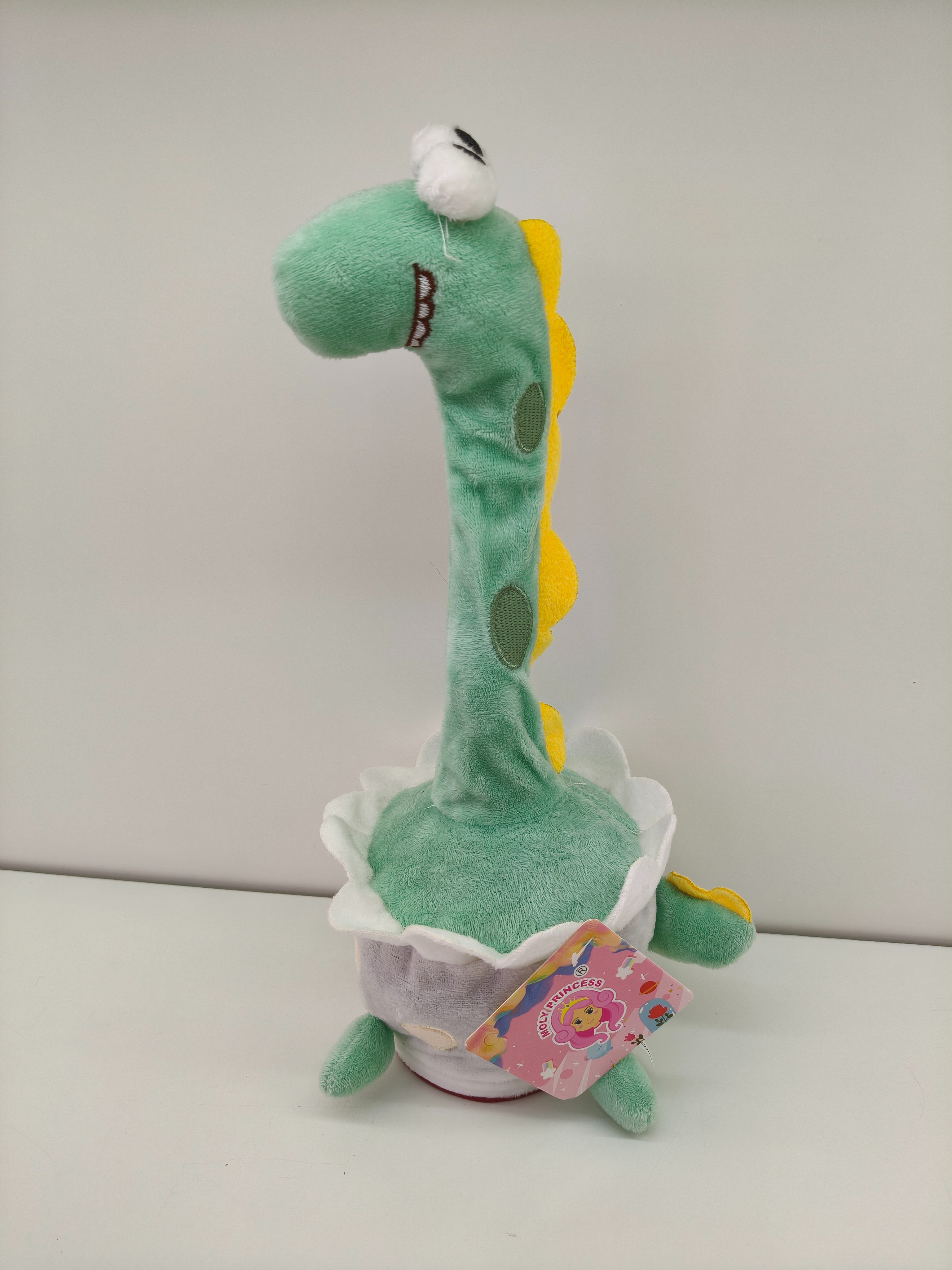 Dinosaur cactus cantará twist body band grabación juguete de compañía para niños