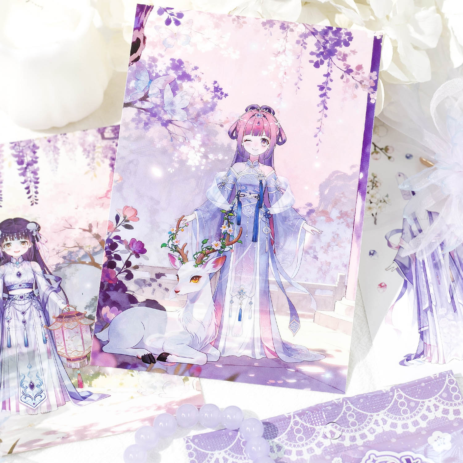 JH93W Ancient-style painted dress-up Sticker Pack Specification image