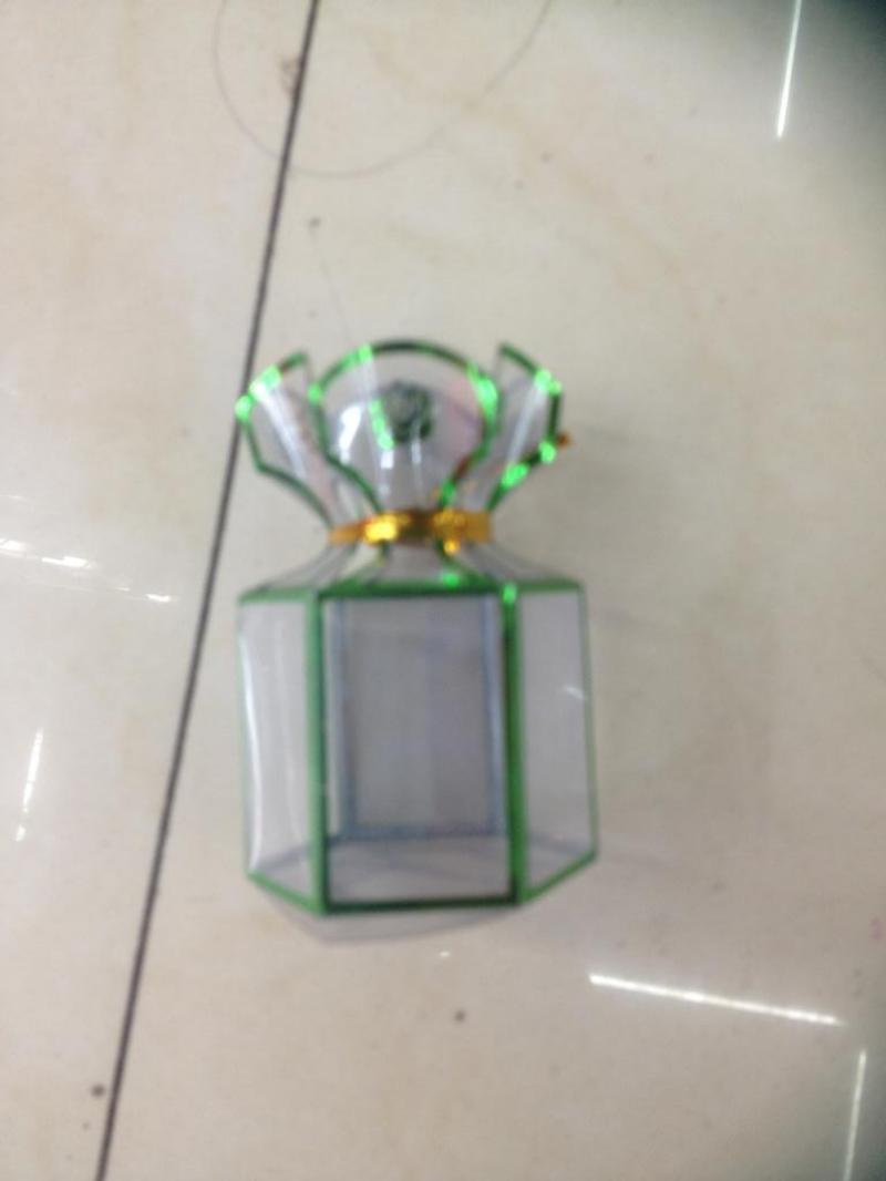 绿色边框透明六棱形礼盒包装广式月饼礼盒中秋节生活用纸礼品盒