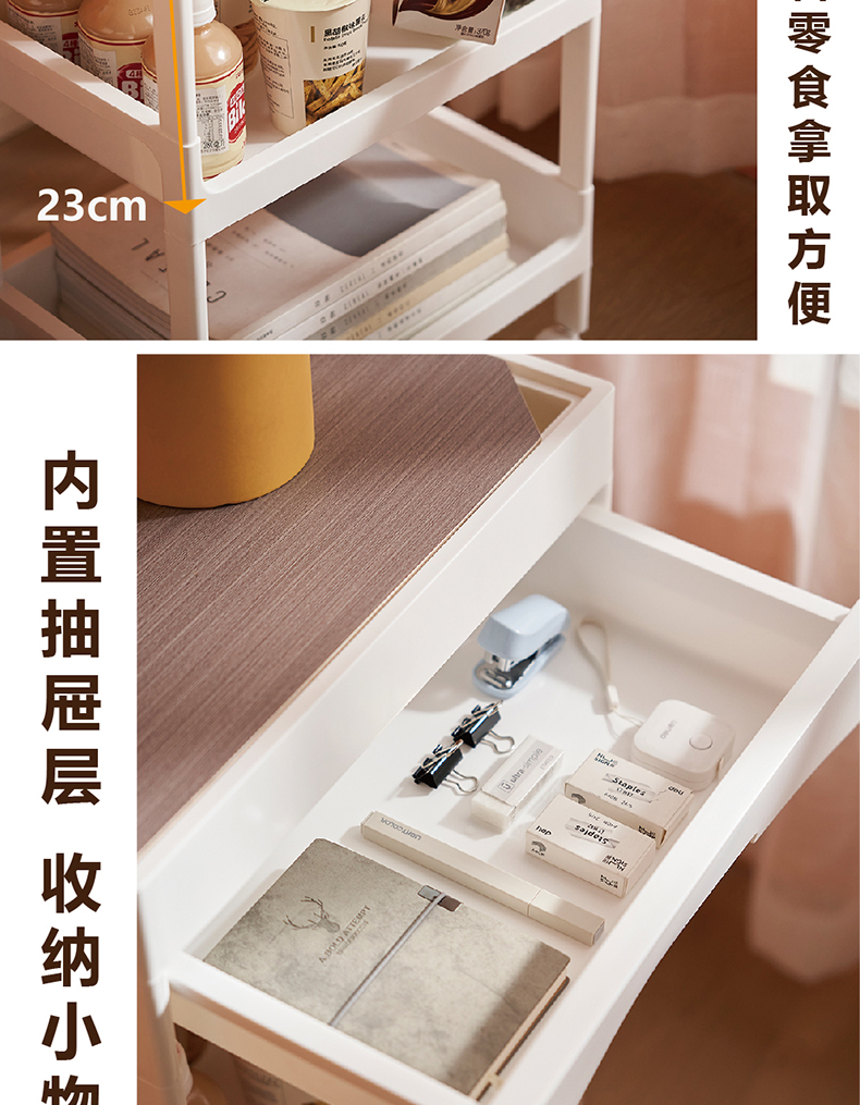 [CL] 26Q3#6653 multifuncional mesilla de noche estante de almacenamiento de madera estante de cafetera estante de cocina organizador de baño suministros de almacenamiento para el hogar pic 6