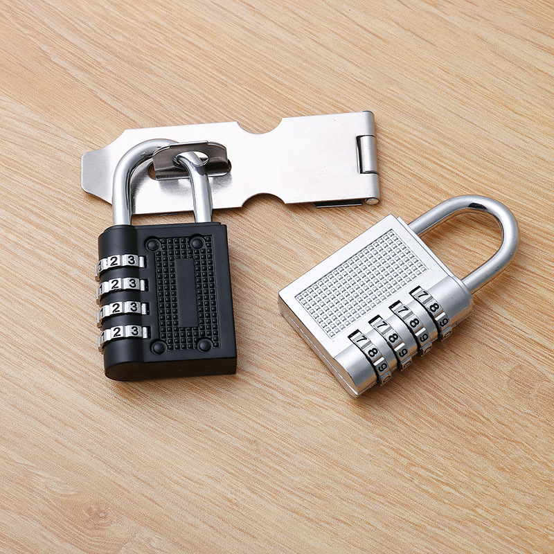 Multi-functional intelligent electronic password padlock, anti-theft security password lock, black password lock, home and office anti-picking Item Picture