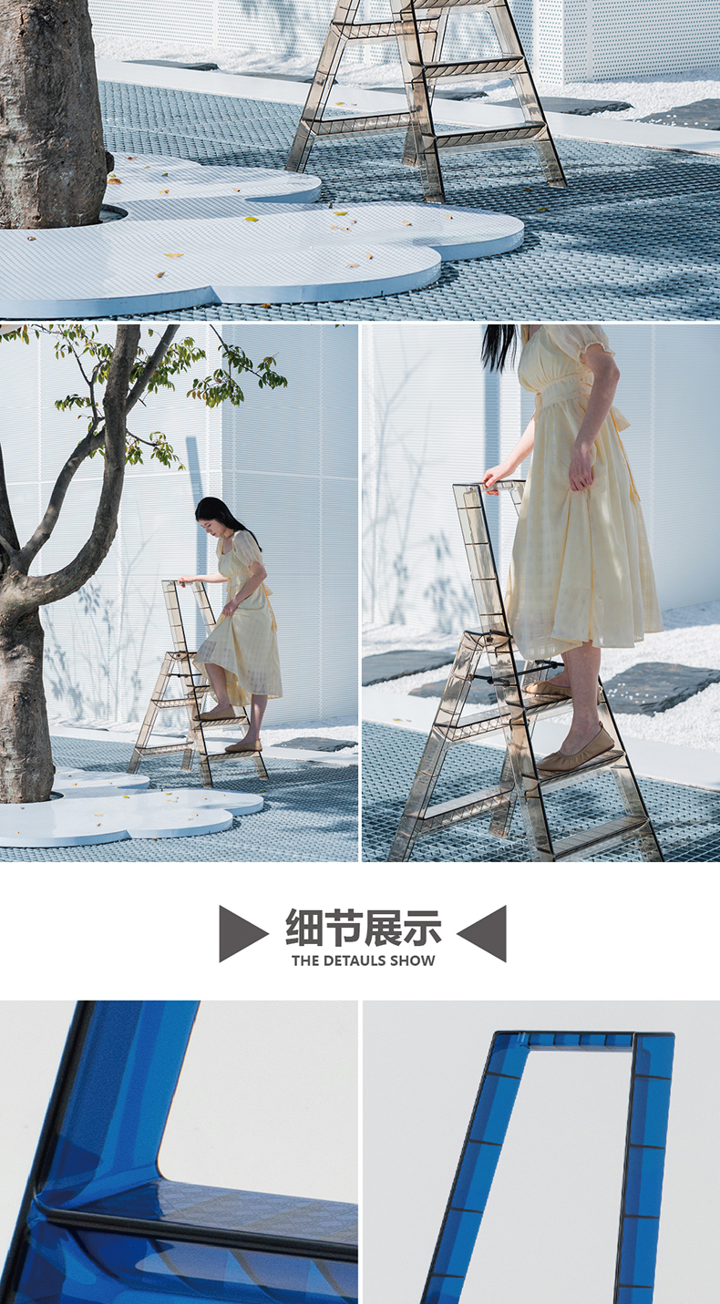 【CL】26Q3#6716 Multi-functional household insulated straight ladder, plastic fork ladder, portable ladder, daily necessities tools, auxiliary safety climbing and maintenance tools pic 9