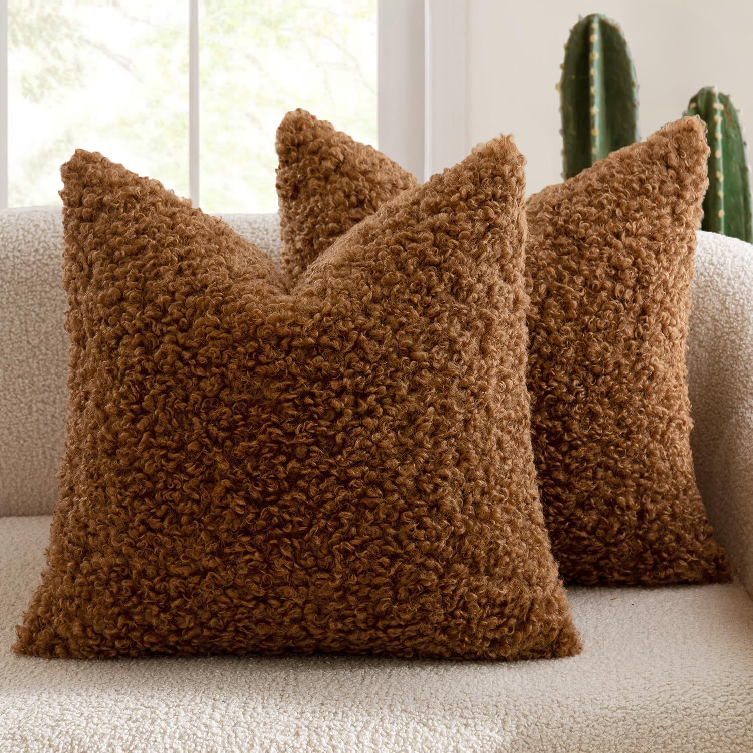 Peluche acolchado cálido hogar cojín sofá apilado cálido festival artículos de decoración para el hogar almohada suave y cálida - 5