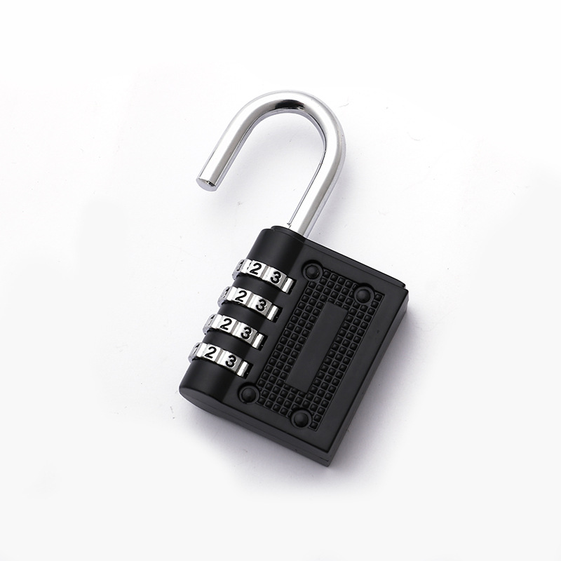 Multi-functional intelligent electronic password padlock, anti-theft security password lock, black password lock, home and office anti-picking details Picture