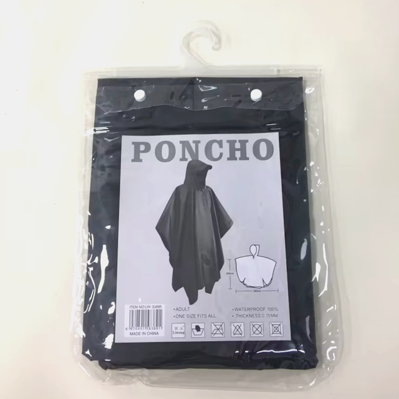 Li Wang's new polyester thickened adult cloak and raincoat for hiking, cycling, wind and rain protection wholesale and direct sales details Picture