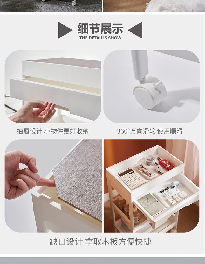 [CL] 26Q3#6653 multifuncional mesilla de noche estante de almacenamiento de madera estante de cafetera estante de cocina organizador de baño suministros de almacenamiento para el hogar pic 12