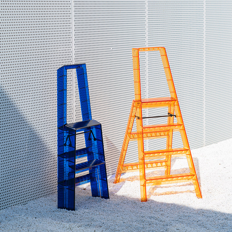 【CL】26Q3#6716 Multi-functional household insulated straight ladder, plastic fork ladder, portable ladder, daily necessities tools, auxiliary safety climbing and maintenance tools details Picture