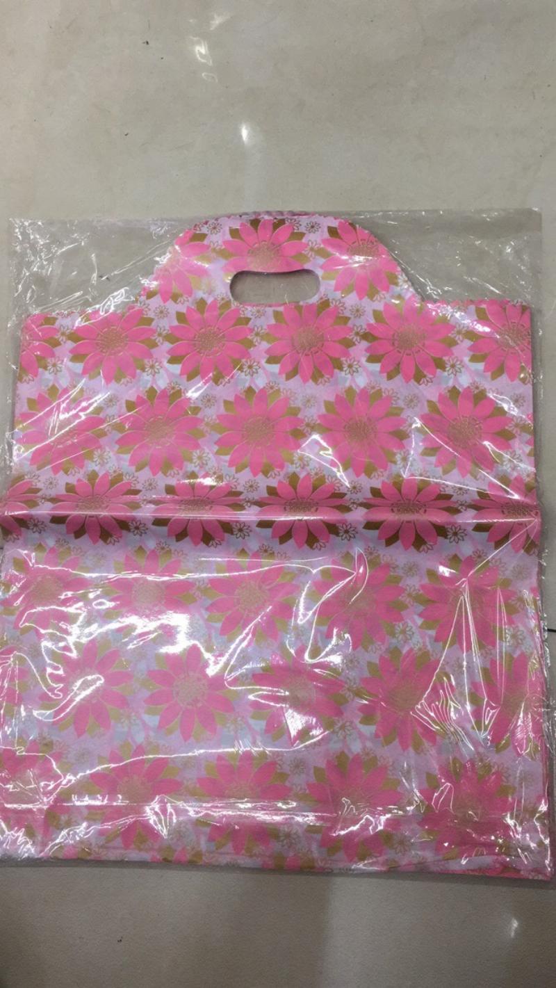 粉色花卉图案亚克力手提袋礼品袋手袋时尚创意便携包包女款潮流休闲