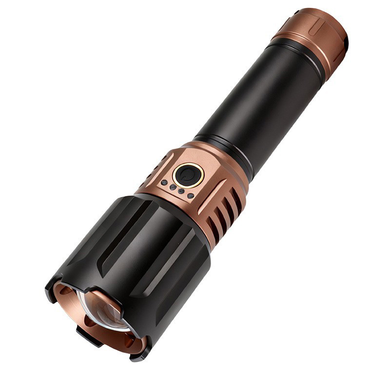 Q34 High-intensity Flashlight, high-intensity white laser flashlight, multi-functional telescopic aluminum alloy flashlight, high-intensity laser cannon, High-brightness focusing flashlight Application Scenario
