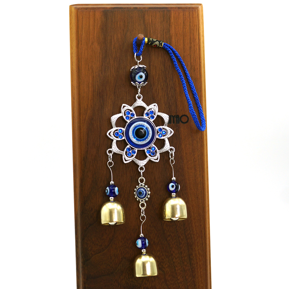 Blue Eye metal wind chime pendant, Evil Eye accessory pendant, car hanging, home decoration pendant, customizable Siyao accessory evileyes Application Scenario
