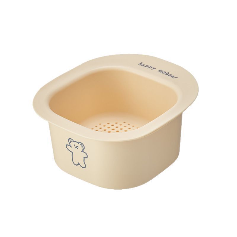 W56-TB-2473 Mini Double-layer draining basket for Washing fruits 2025 New household coffee table ins air filter basket detail image 5