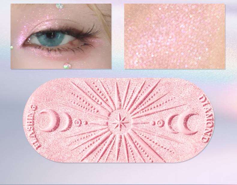 xixi Light and Clear Baked High-gloss pearlescent Diamond single-color high-gloss Blush Korean-style pure sensual style pseudo-natural high-gloss pic 12