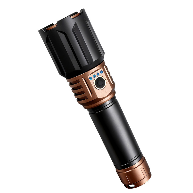 Q34 High-intensity Flashlight, high-intensity white laser flashlight, multi-functional telescopic aluminum alloy flashlight, high-intensity laser cannon, High-brightness focusing flashlight Item Picture