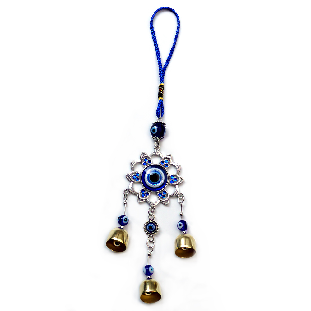 Blue Eye metal wind chime pendant, Evil Eye accessory pendant, car hanging, home decoration pendant, customizable Siyao accessory evileyes Item Picture