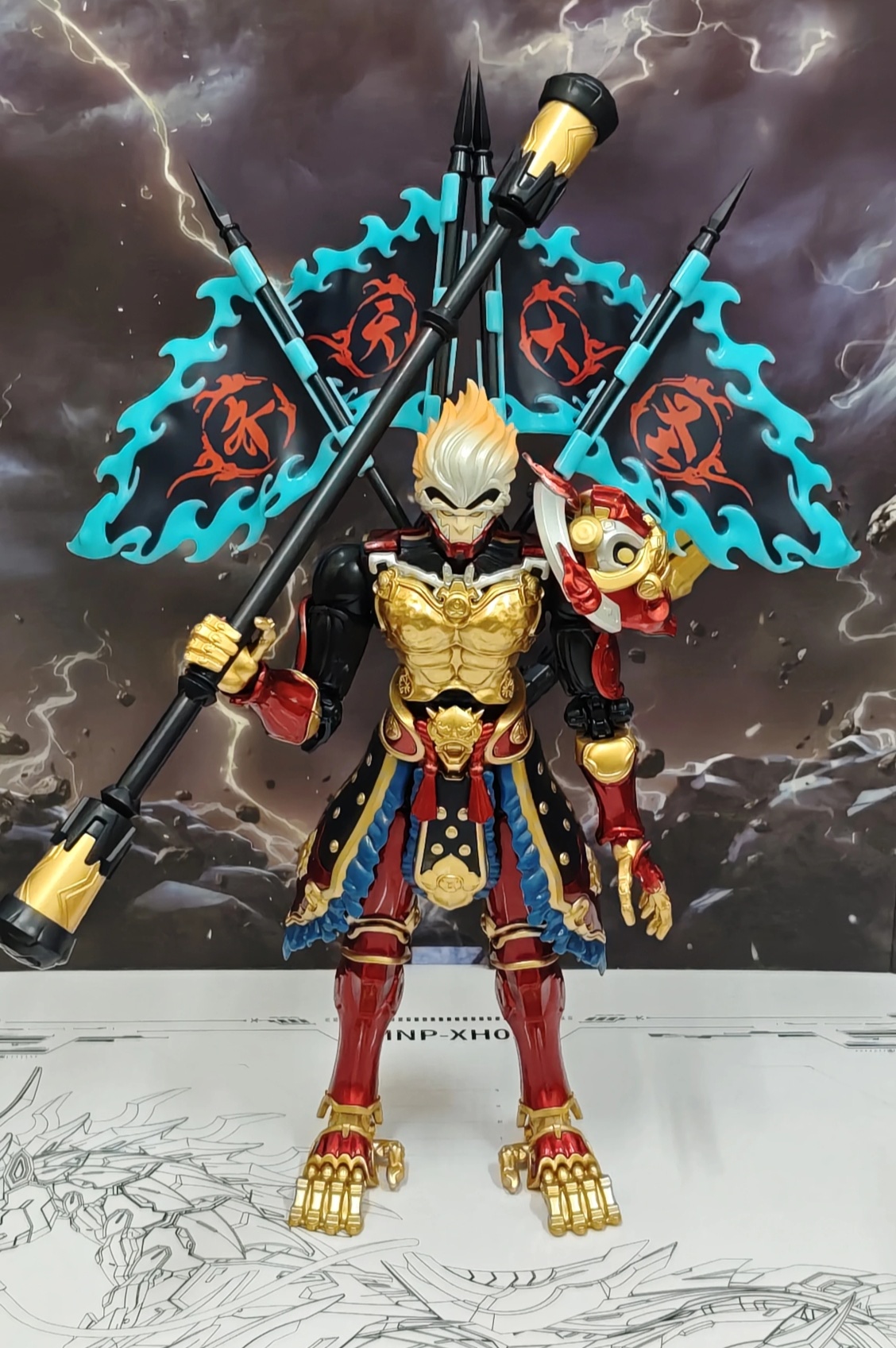 Create a movable model of Sun Wukong and the Great Sage Qitian Assembly Specification image
