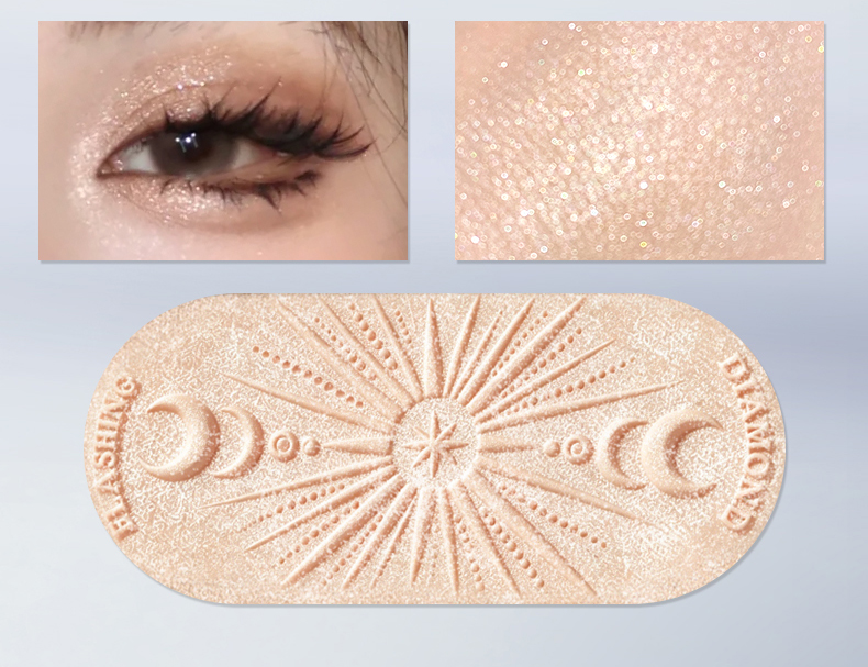 xixi Light and Clear Baked High-gloss pearlescent Diamond single-color high-gloss Blush Korean-style pure sensual style pseudo-natural high-gloss pic 10